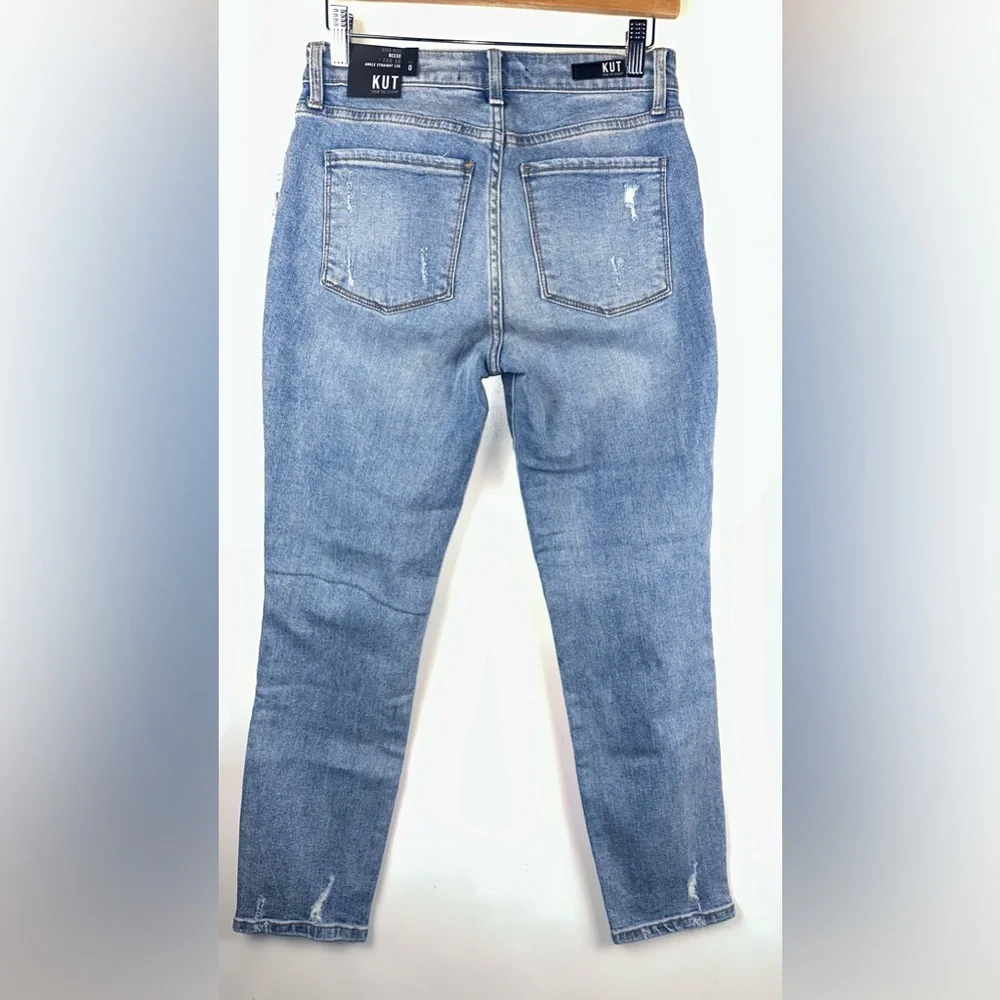 Kut from the Kloth Size 0 Reese Fab Ab Ankle Straight Leg High Rise Blue - Picture 2 of 9